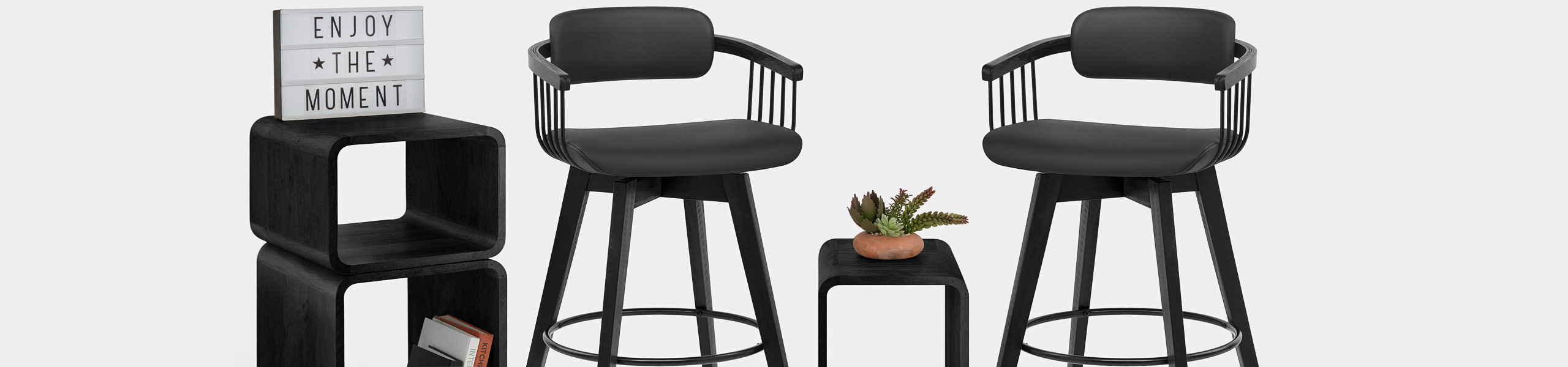 Electra Real Leather Stool Black Video Banner