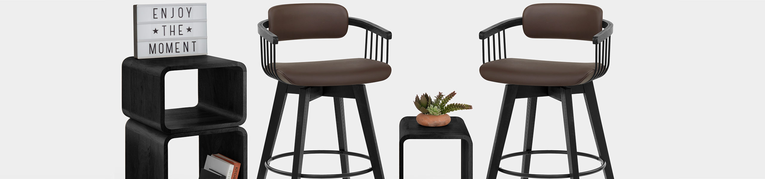 Electra Real Leather Stool Brown Video Banner