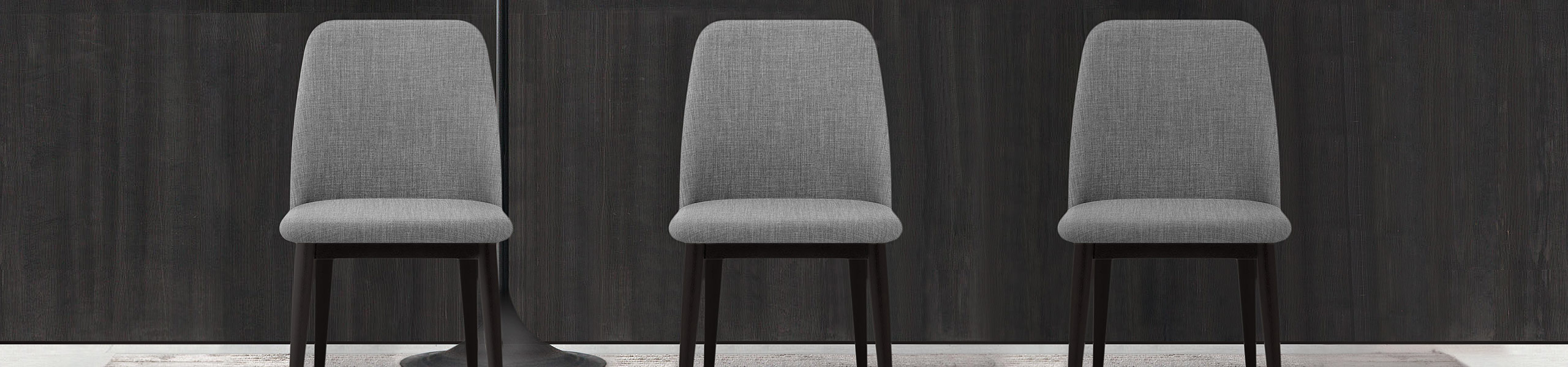 Elwood Walnut Dining Chair Grey Fabric Video Banner