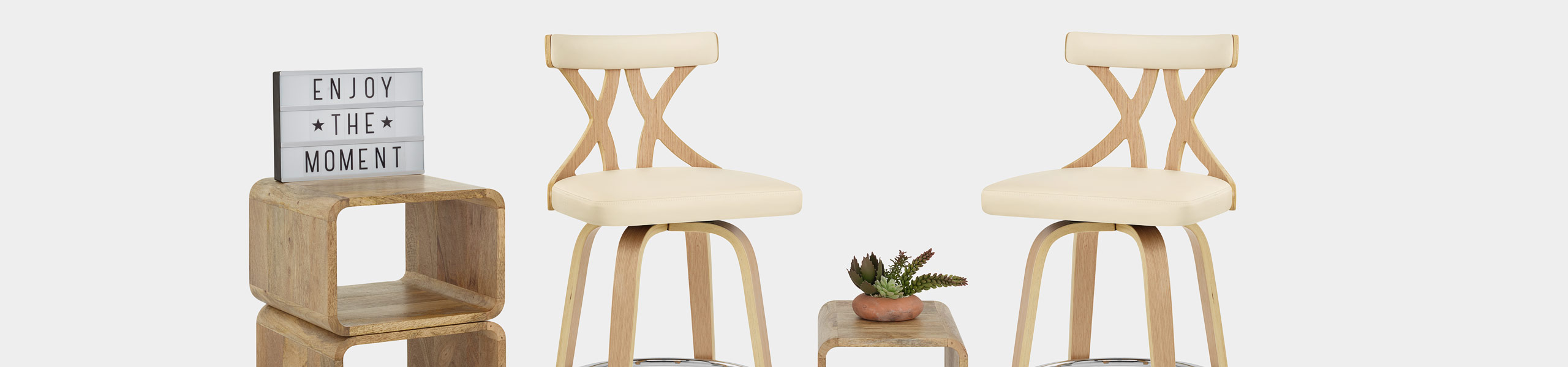 Nash Stool Wood & Cream Video Banner